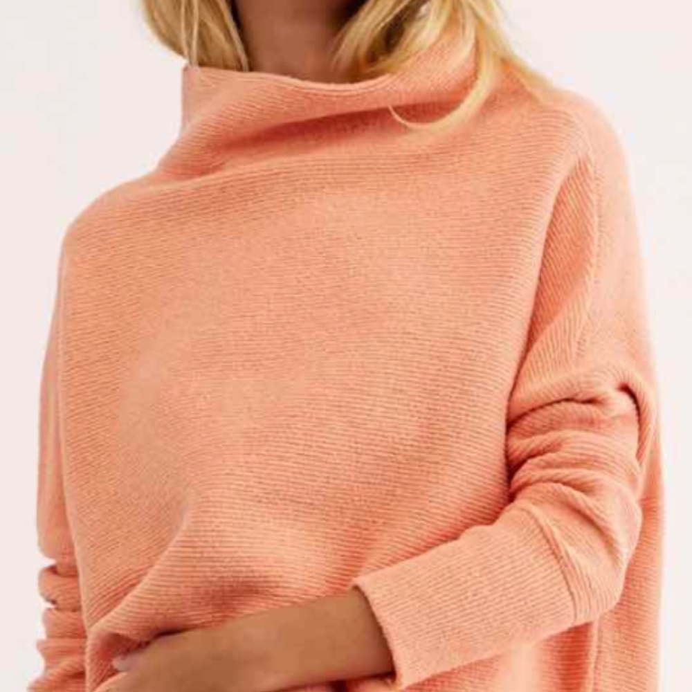 Free People Slouchy Ottoman Tunic Tangerine Medium